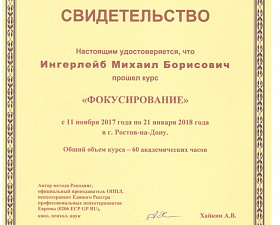 Ингерлейб Михаил Борисович фокусирование